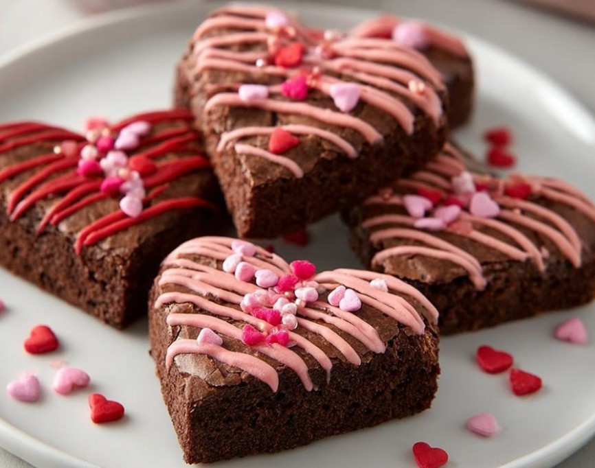 Heart Shaped Brownies Recipe