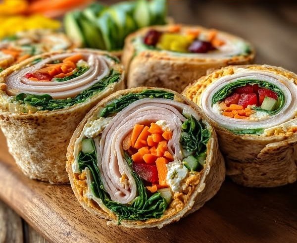 Turkey Hummus Roll Ups
