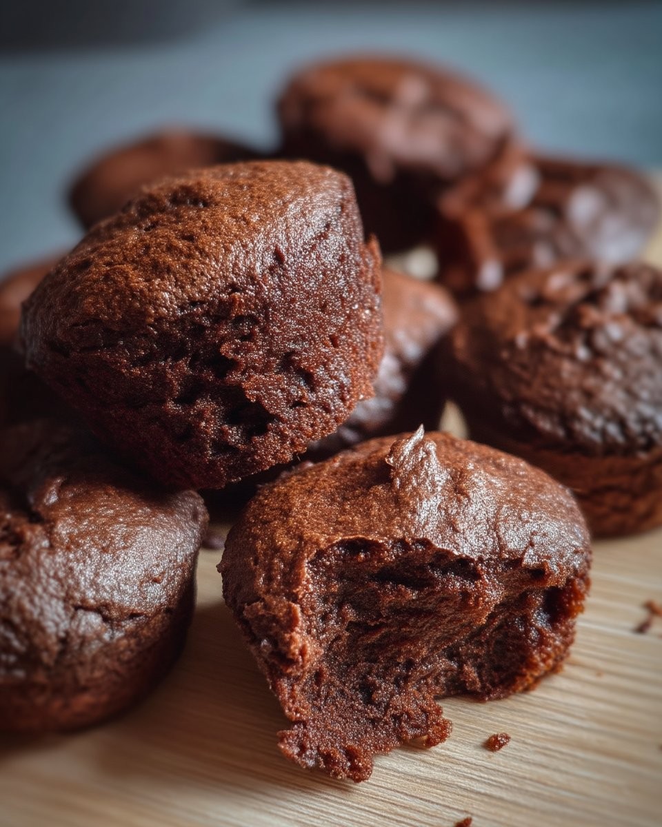 Mini-brownies au chocolat noir