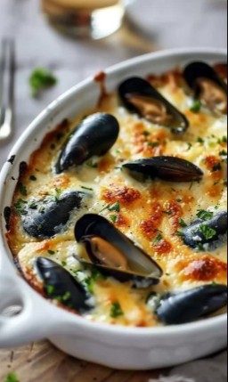 Gratin de Moules au Fromage