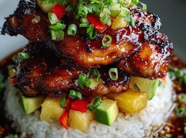 Hawaiian Turned Chicken Stack