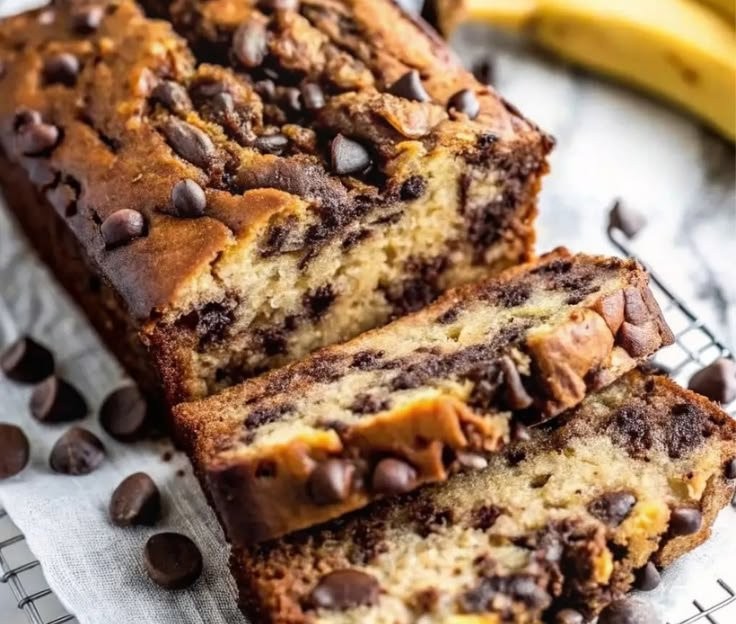 Super Moist Chocolate Chip Banana Bread