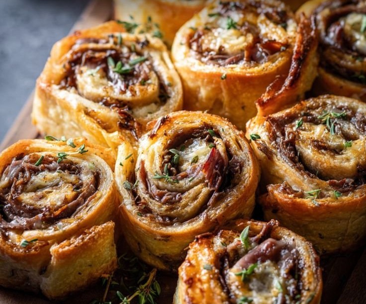 Easy French Dip Pinwheels