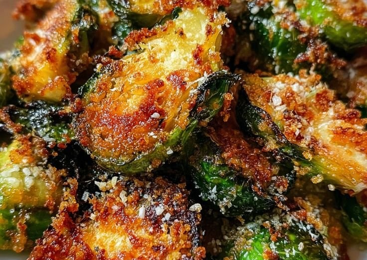 Crispy Parmesan-Crusted Brussels Sprouts