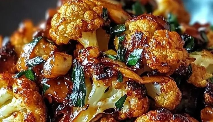Honey Curry Roasted Cauliflower