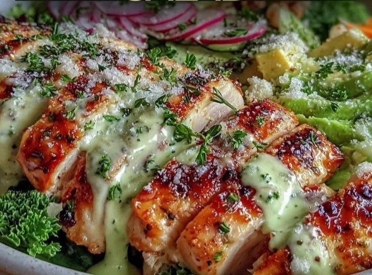 Healthy Green Goddess Chicken Salad