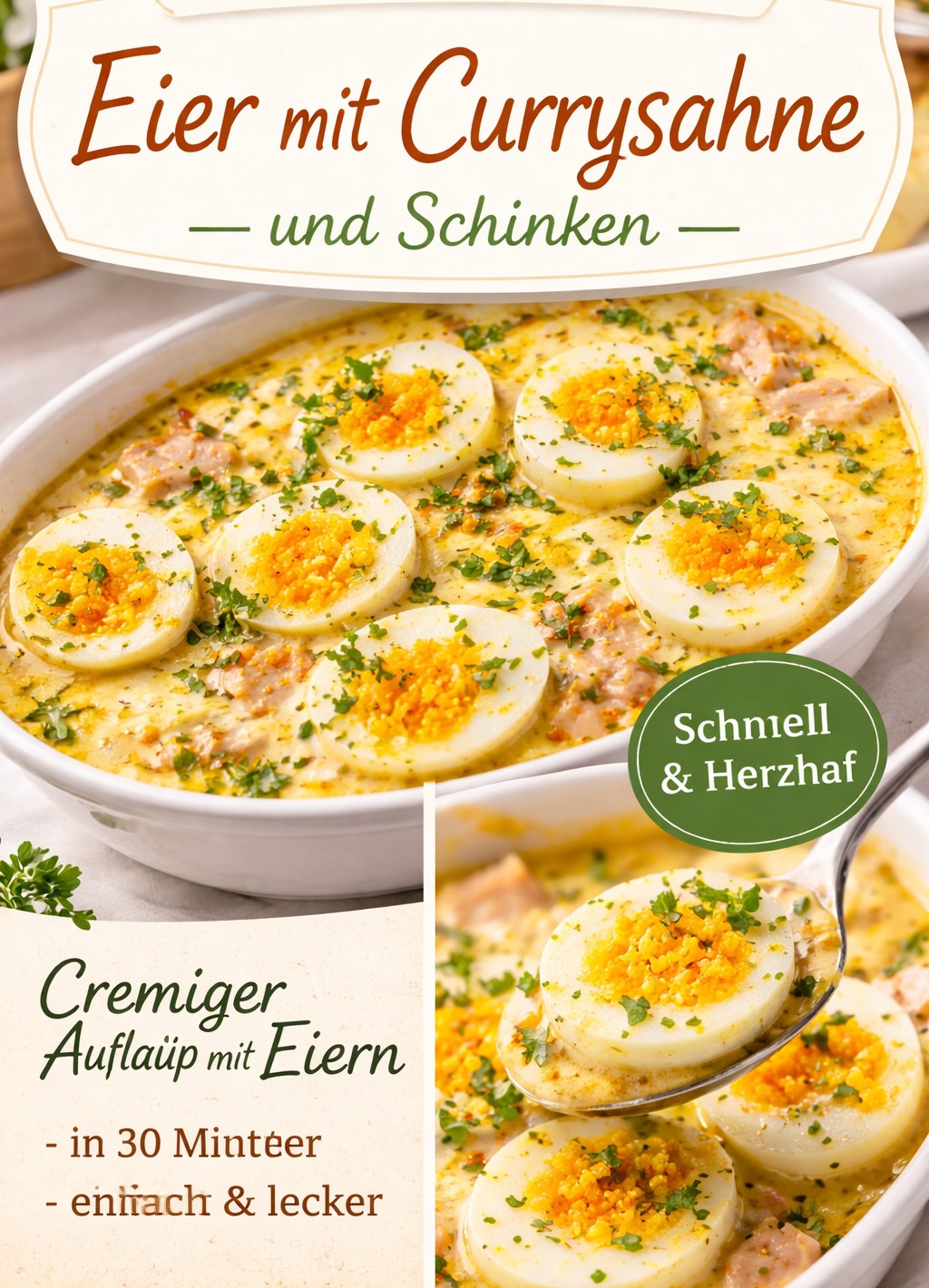 Eier mit Currysahne