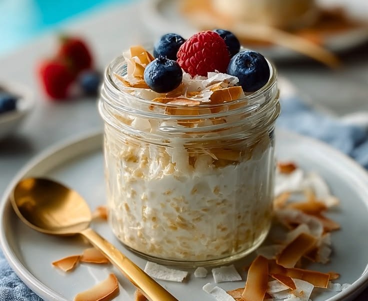Healthy Coconut Cream Overnight Oats