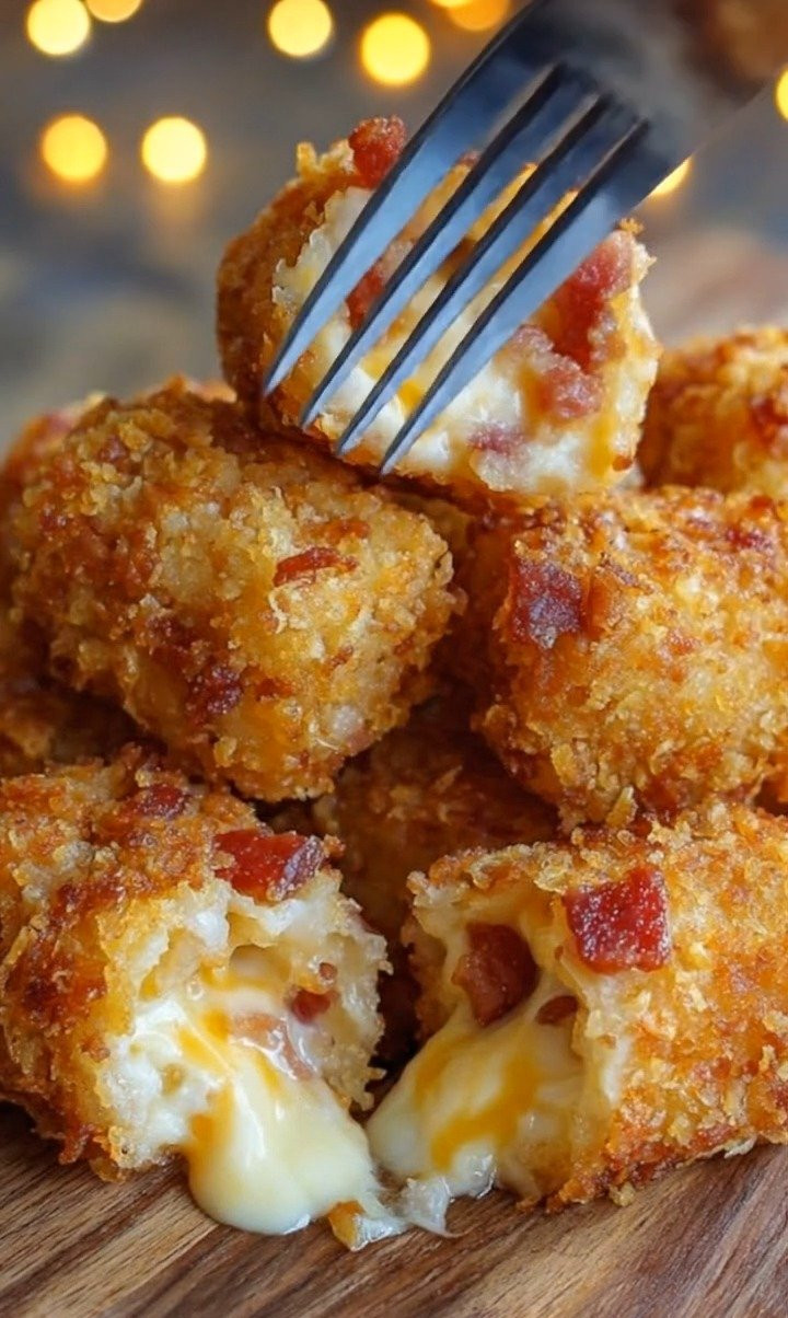 Bacon and Cheese-Stuffed Tater Tots