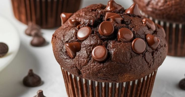 Healthy Chocolate Chip Greek Yogurt Muffins