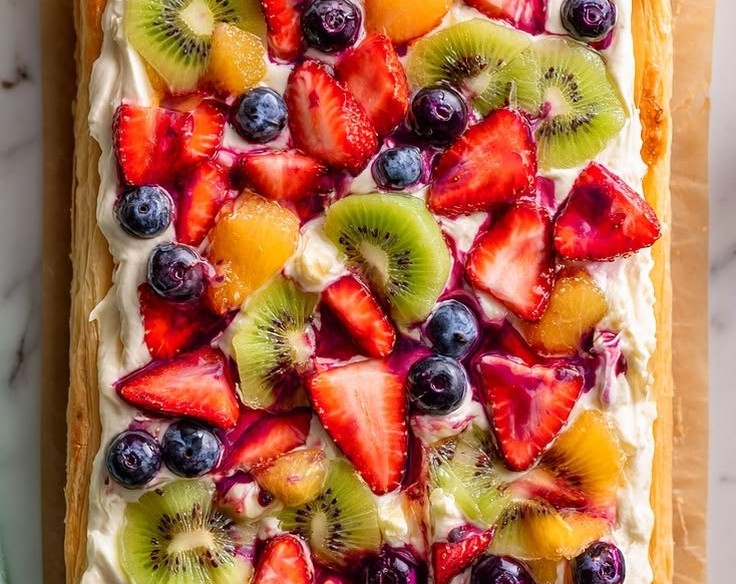 Fruit Pizza with Puff Pastry