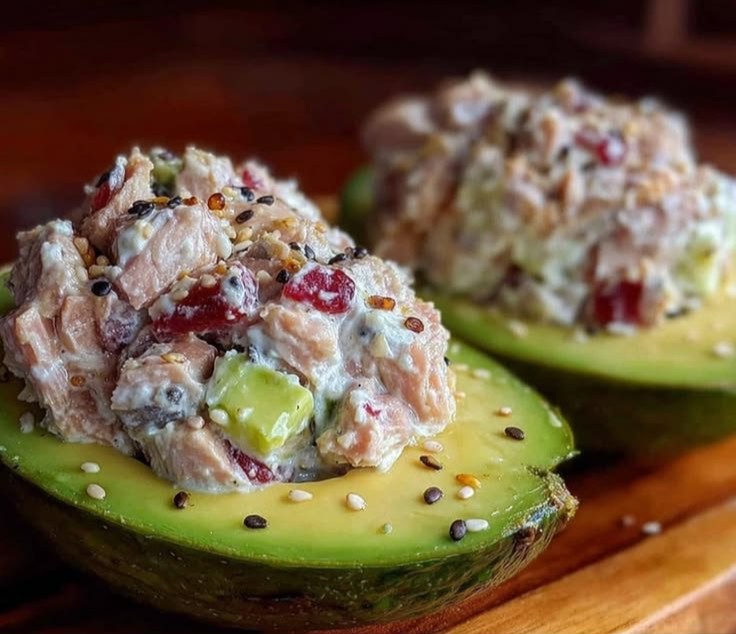 High-Protein Tuna Stuffed Avocado