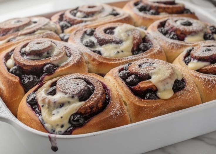 Blueberry Cream Lava Rolls
