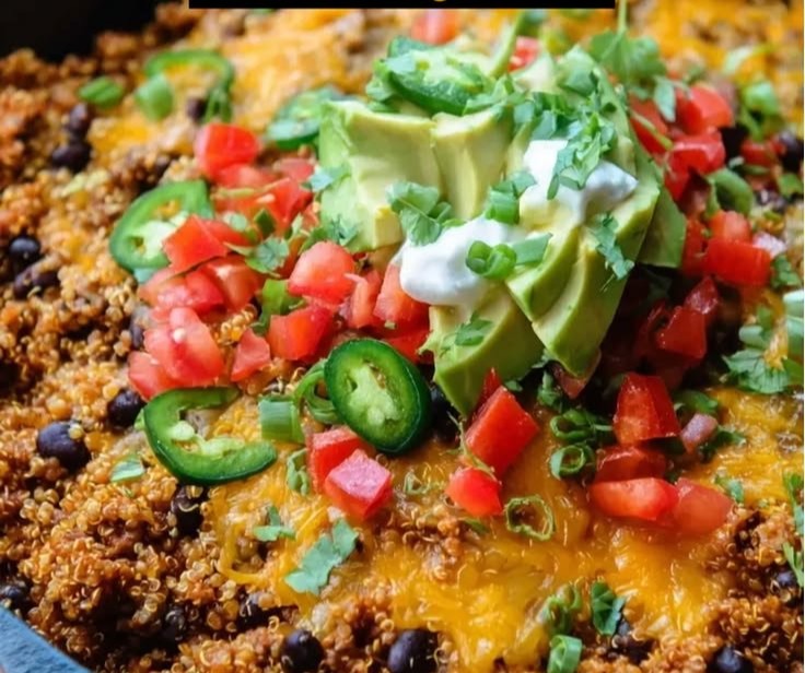 One-Pan Quinoa Black Bean Taco Skillet