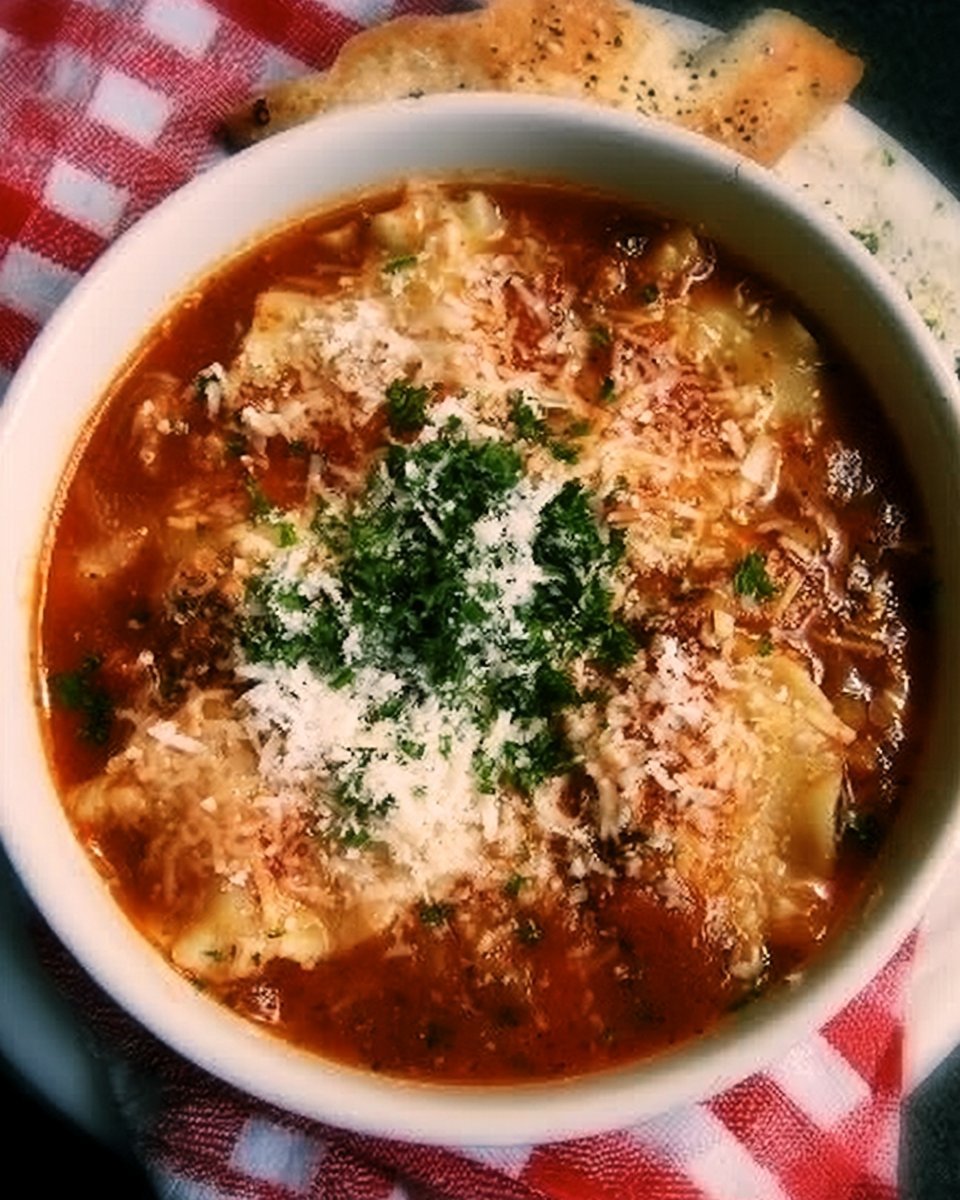 Easy Crock Pot Lasagna Soup Recipe
