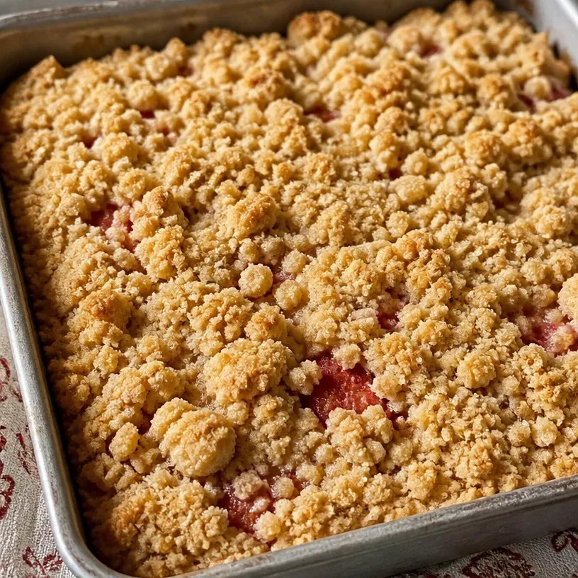 Sour Cream Rhubarb Cake