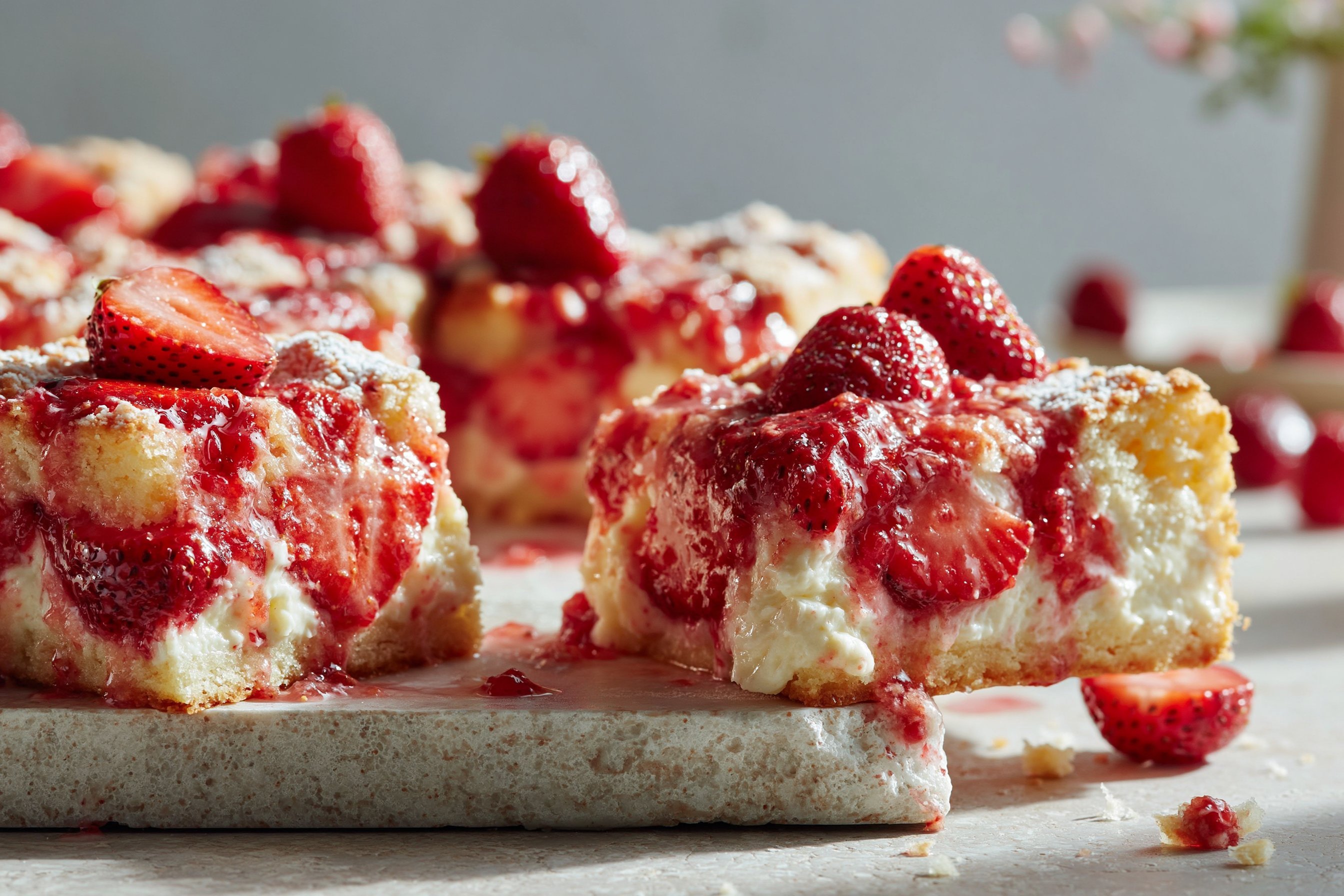 Strawberry Cream Cheese Cobbler