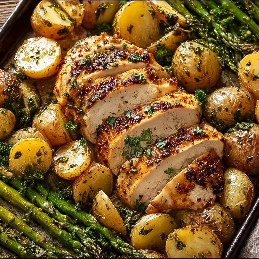 Sheet Pan Garlic Butter Chicken and Veggies