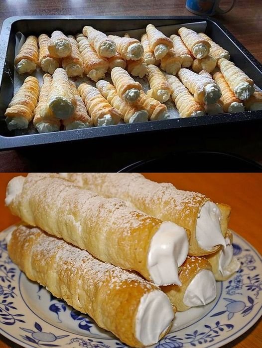 Schaumrolle mit Vanillecreme