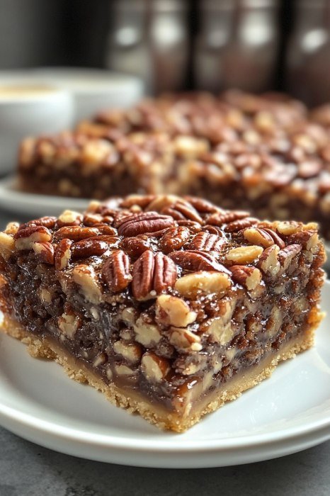 Gesalzene Ahorn-Pekannuss-Kuchenriegel