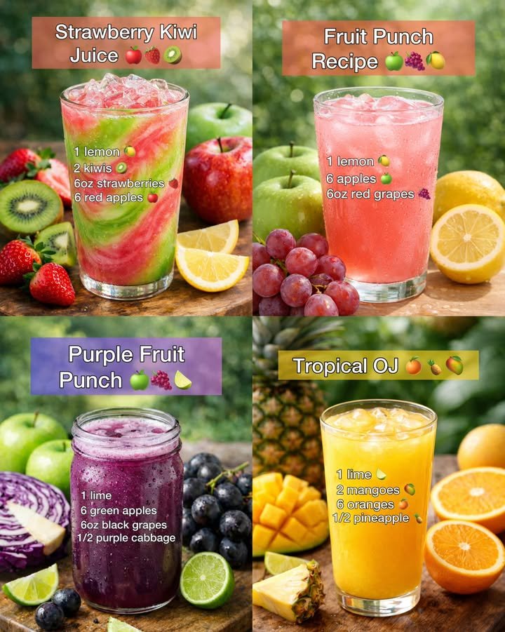 4 nutritious juice recipes 🍓