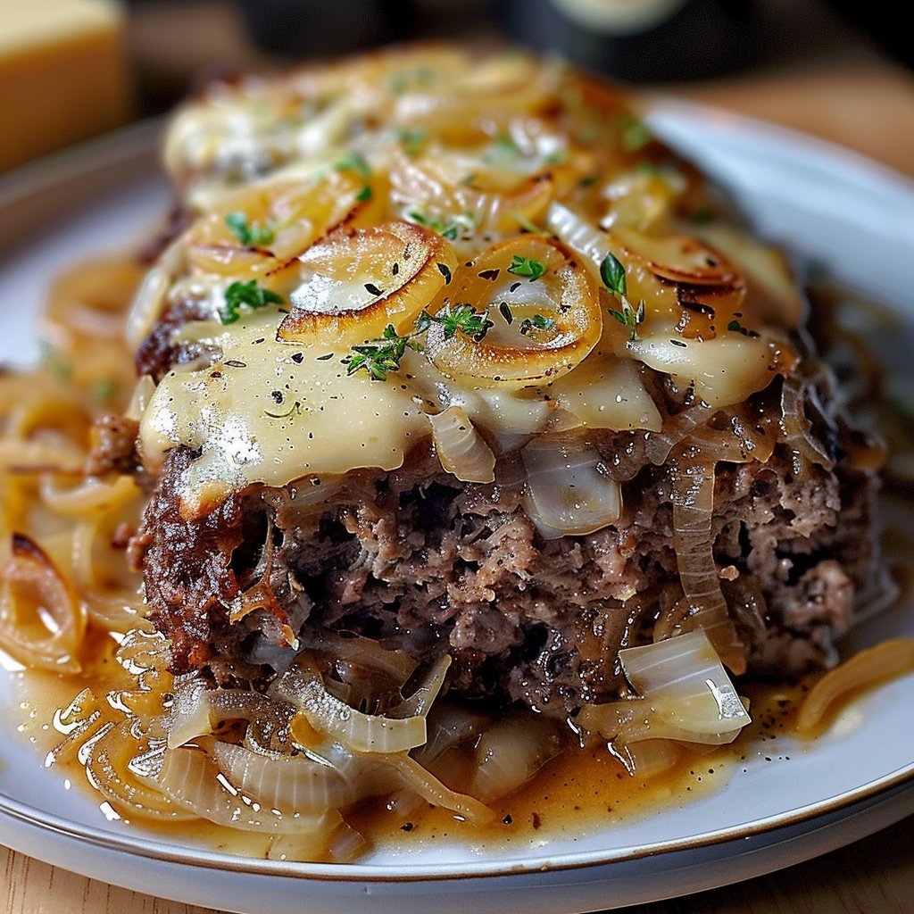 Crockpot French Onion Beefloaf
