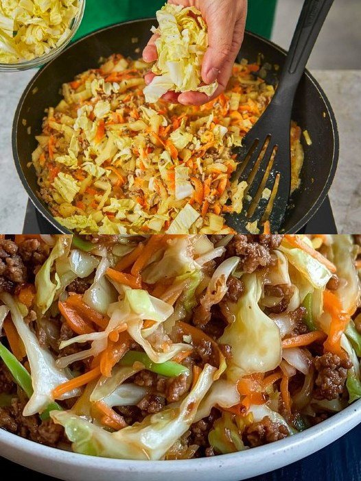 Chinakohl mit Hackfleisch