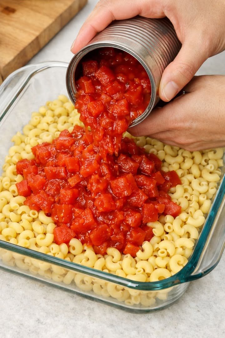 Canned Tomato Elbow Macaroni Casserole