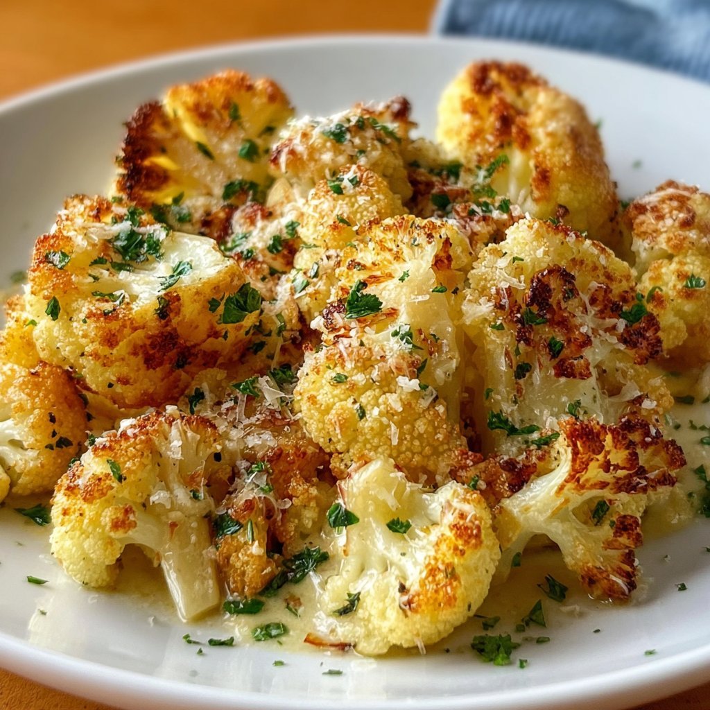 Garlic Parmesan Roasted Cauliflower