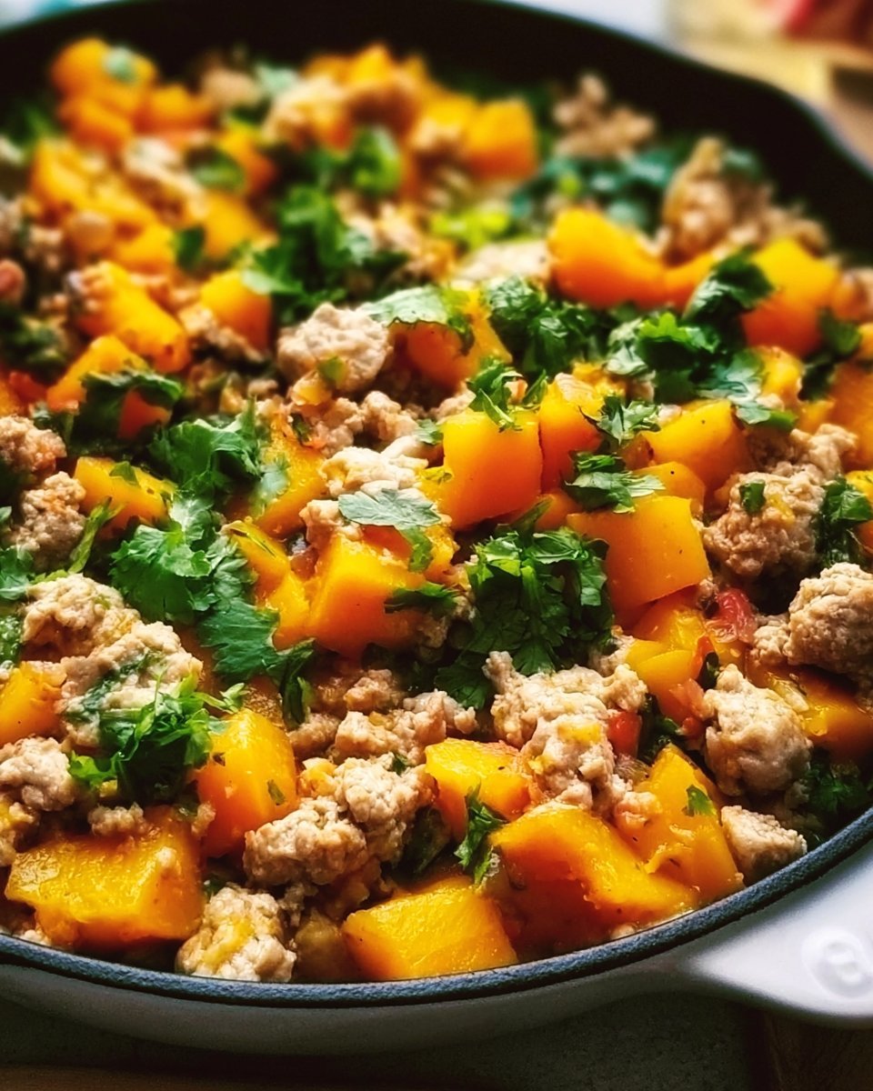 Ground Turkey Skillet with Butternut Squash