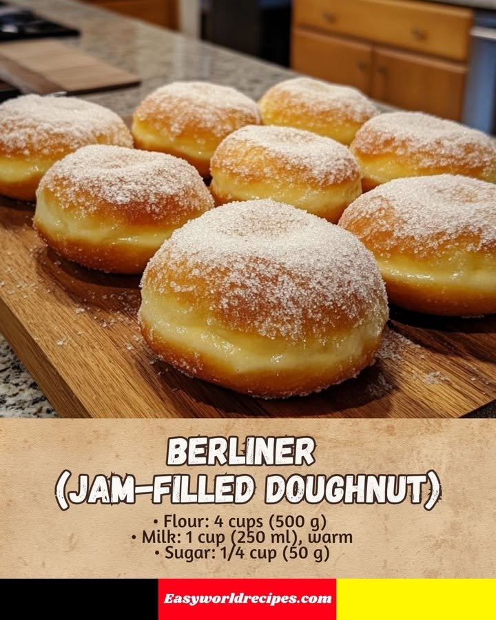 Berliner (mit Marmelade gefüllter Krapfen)