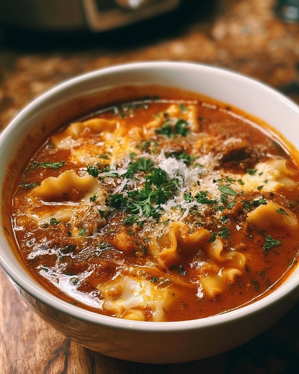 Crockpot Lasagna Soup