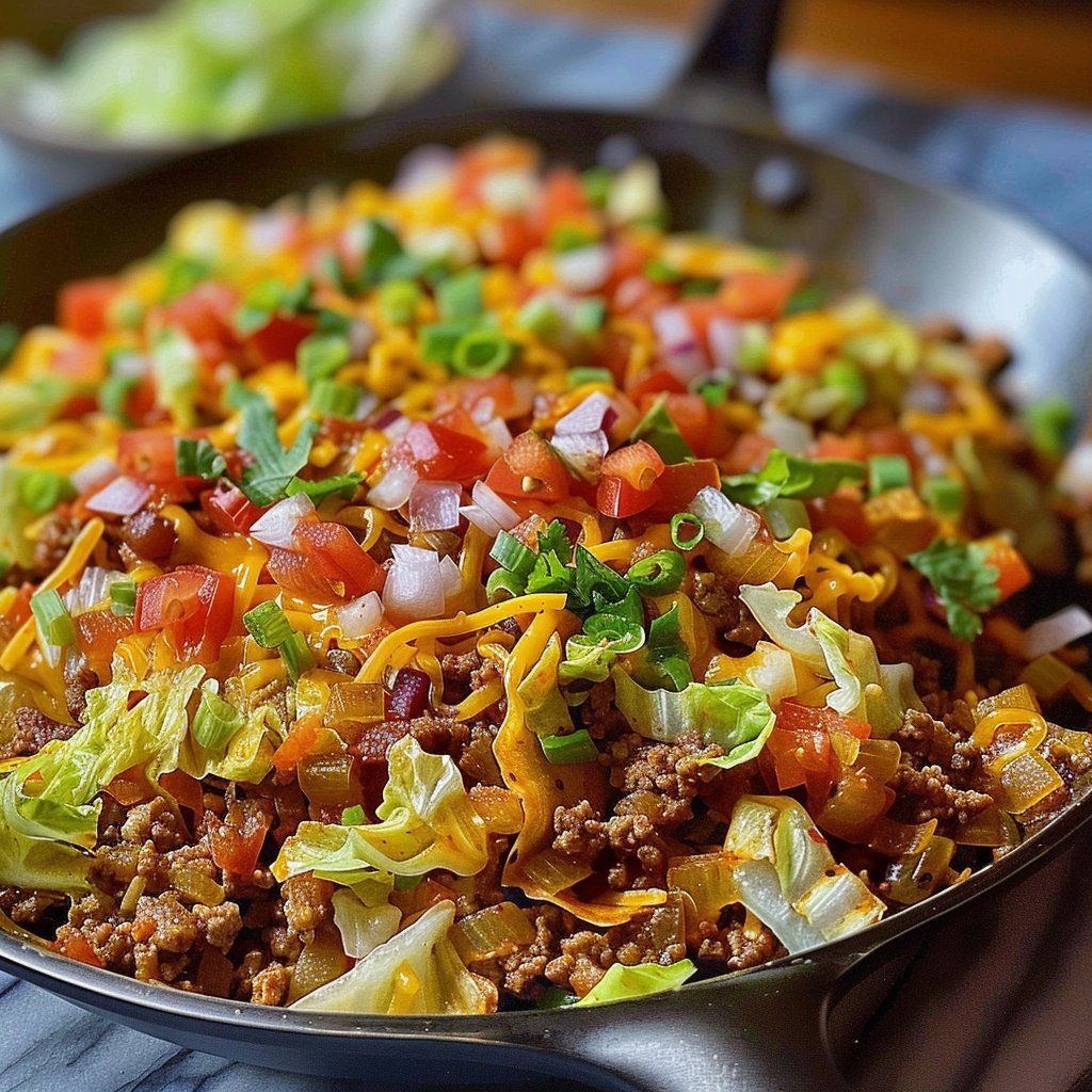 Ground Beef Taco Cabbage Skillet