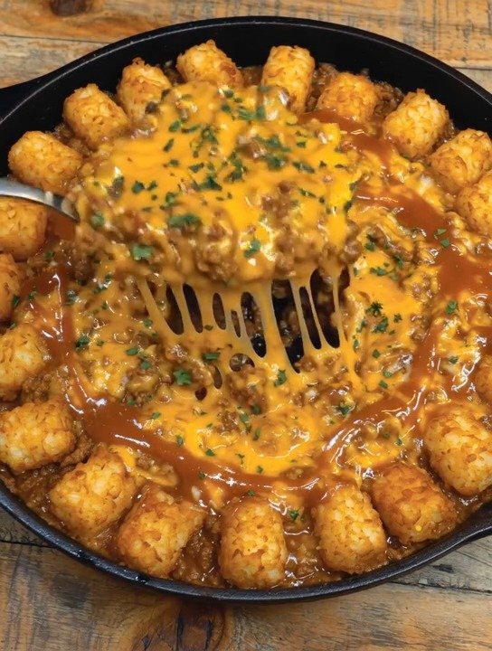 Sloppy Joe Tater Tot Casserole