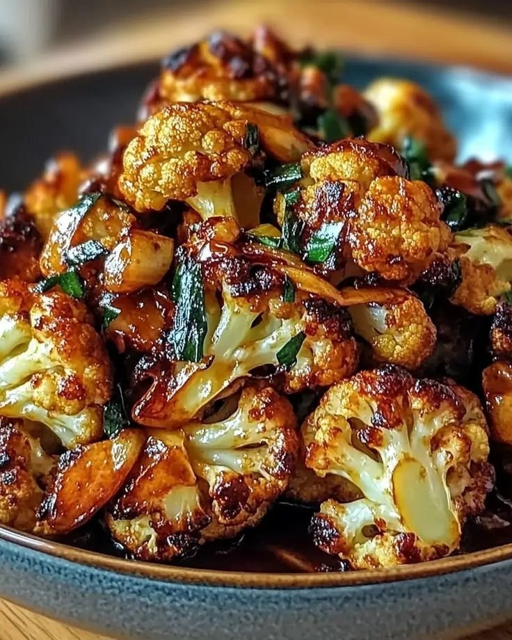 Honey Curry Roasted Cauliflower