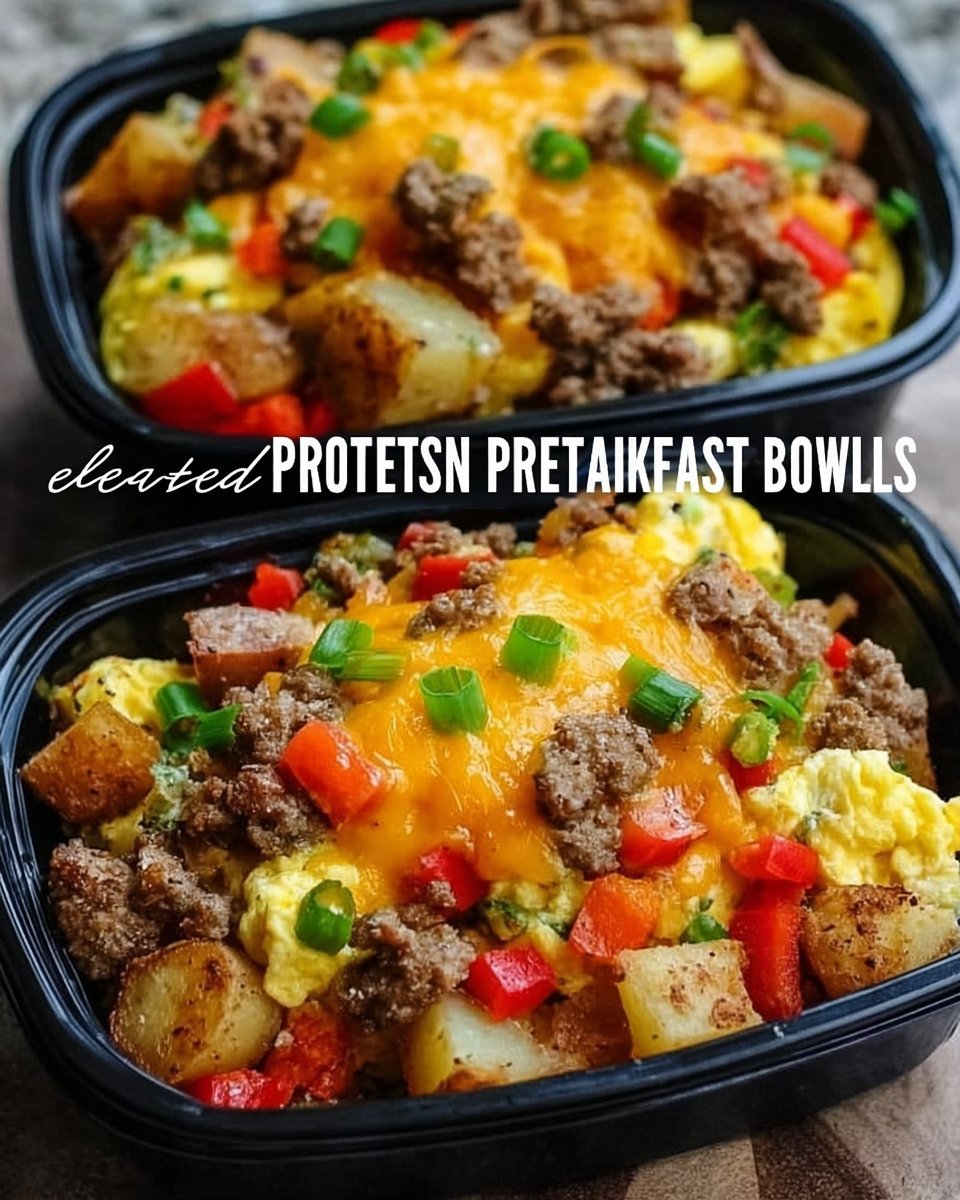 High Protein Freezer Friendly Breakfast Bowls