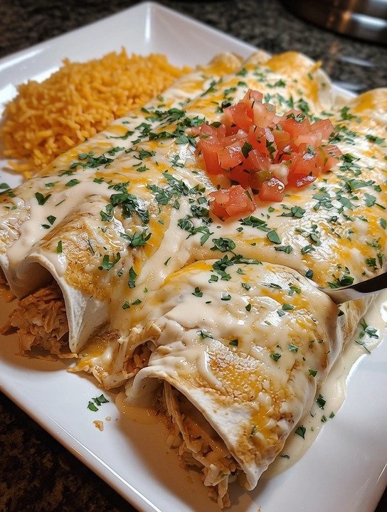 Cheese Chicken Enchiladas Bake