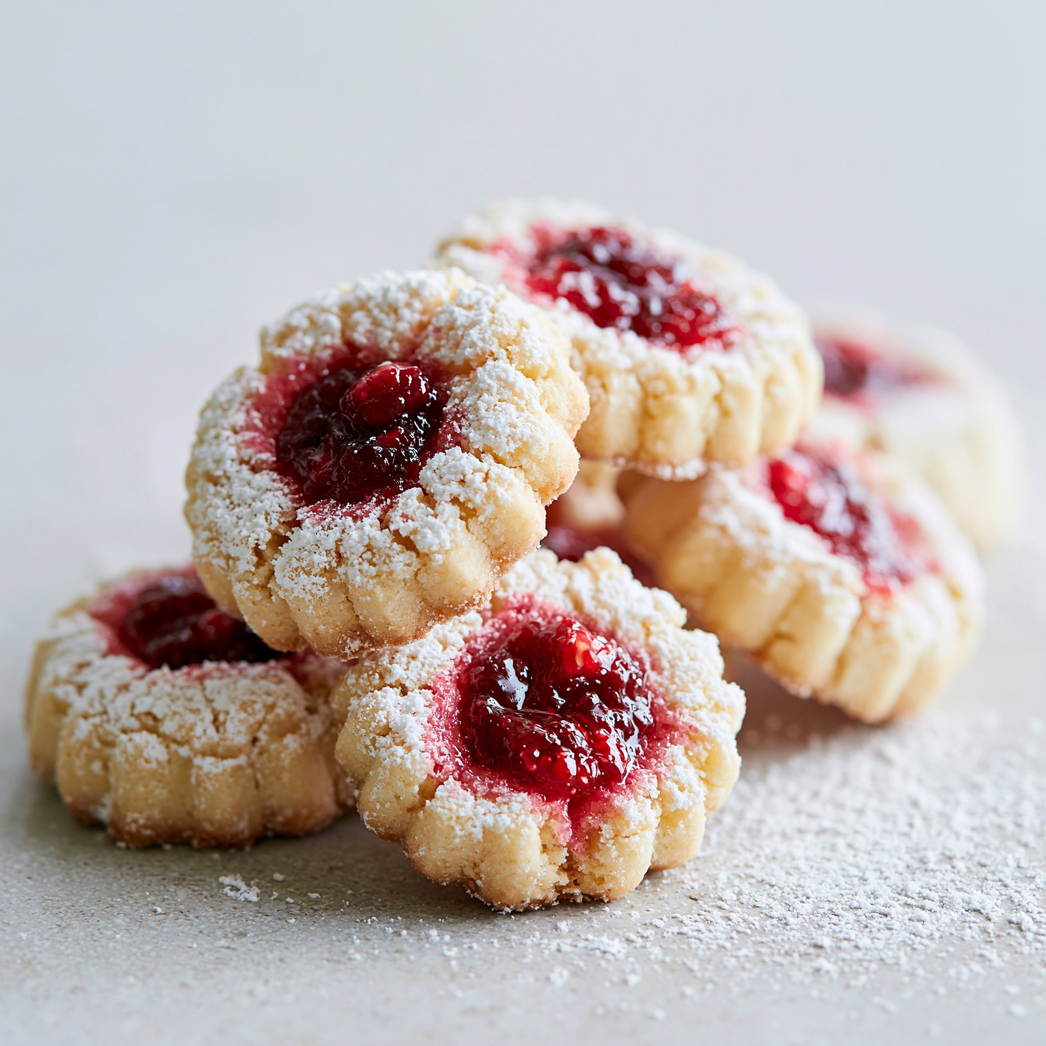 Flower Jam Thumbprint Cookies