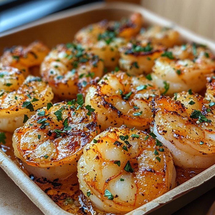 Knusprige gebackene Knoblauchgarnelen