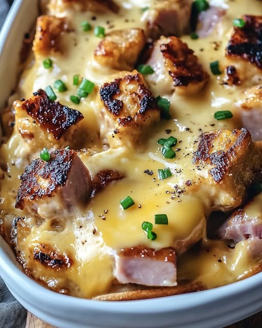 Eggs Benedict Casserole with Hollandaise Sauce
