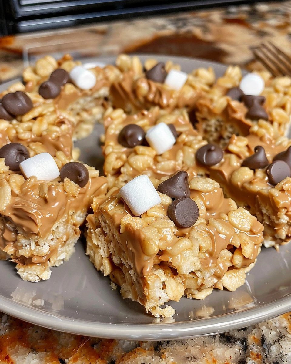 Chocolate Peanut Butter Rice Crispy Treats