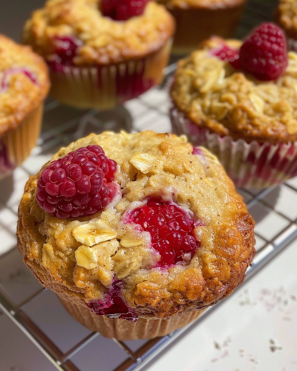 Raspberry Oatmeal Muffins
