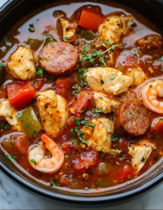 Cajun Chicken and Sausage Stew
