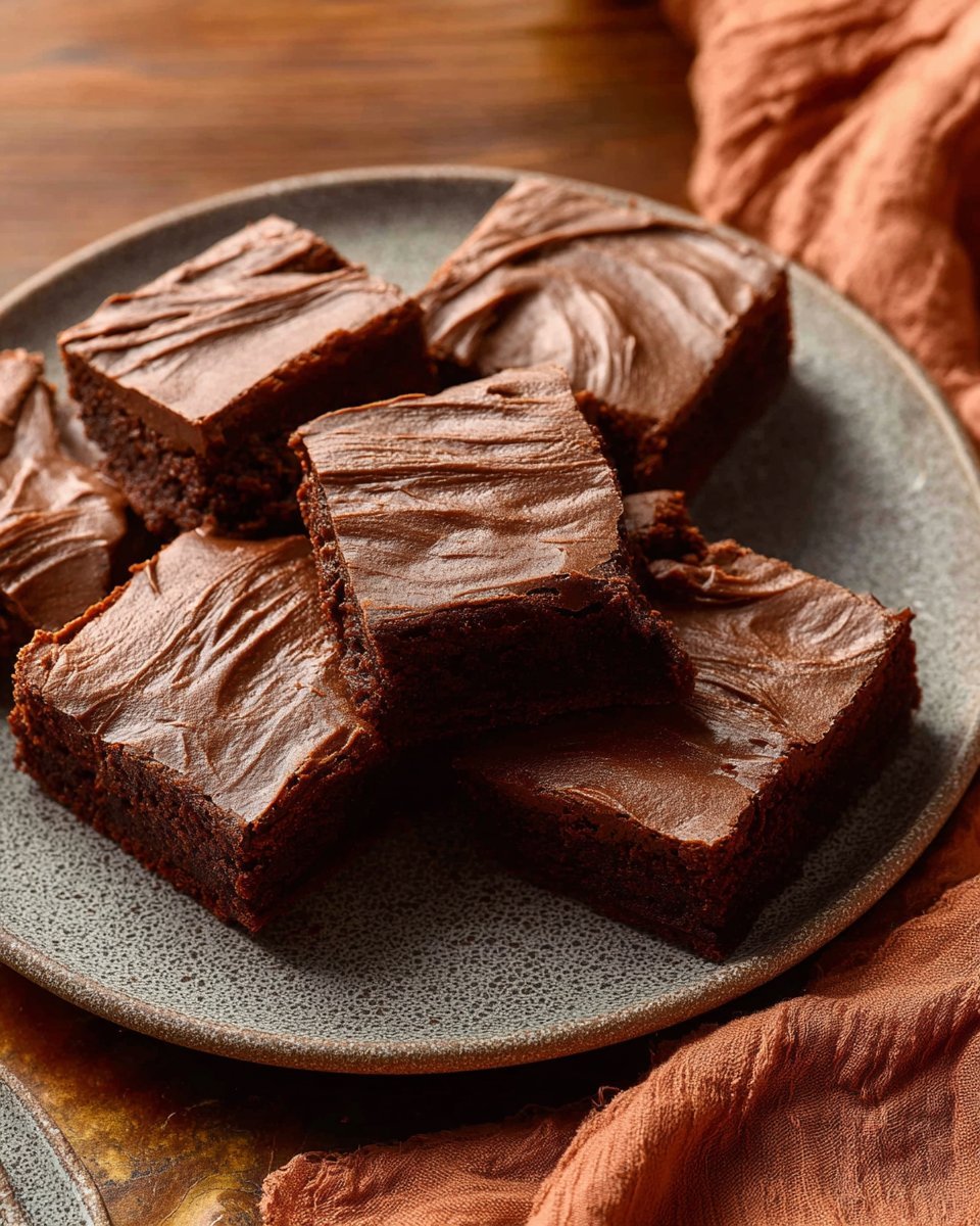 Chocolate Brownies with Chocolate Frosting