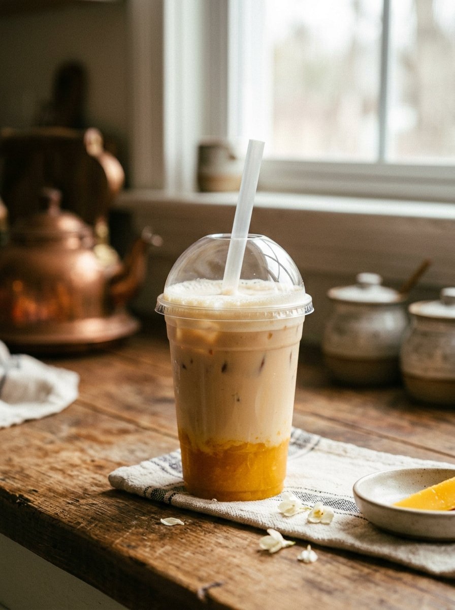 Refreshing Mango Jasmine Milk Tea