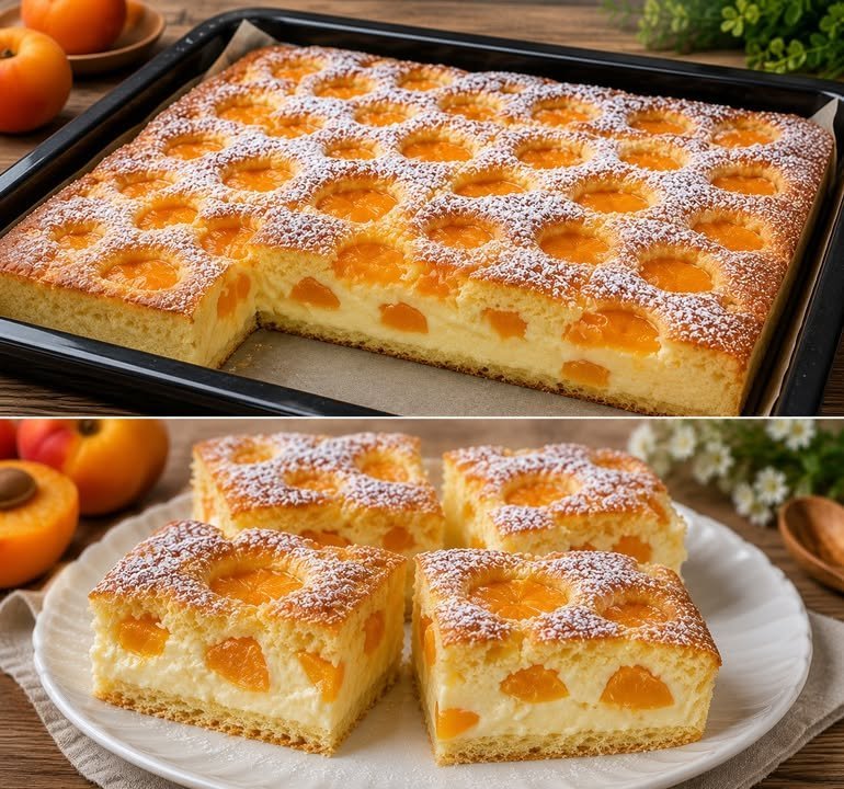Einfacher Quark-Mandarinen-Kuchen vom Blech