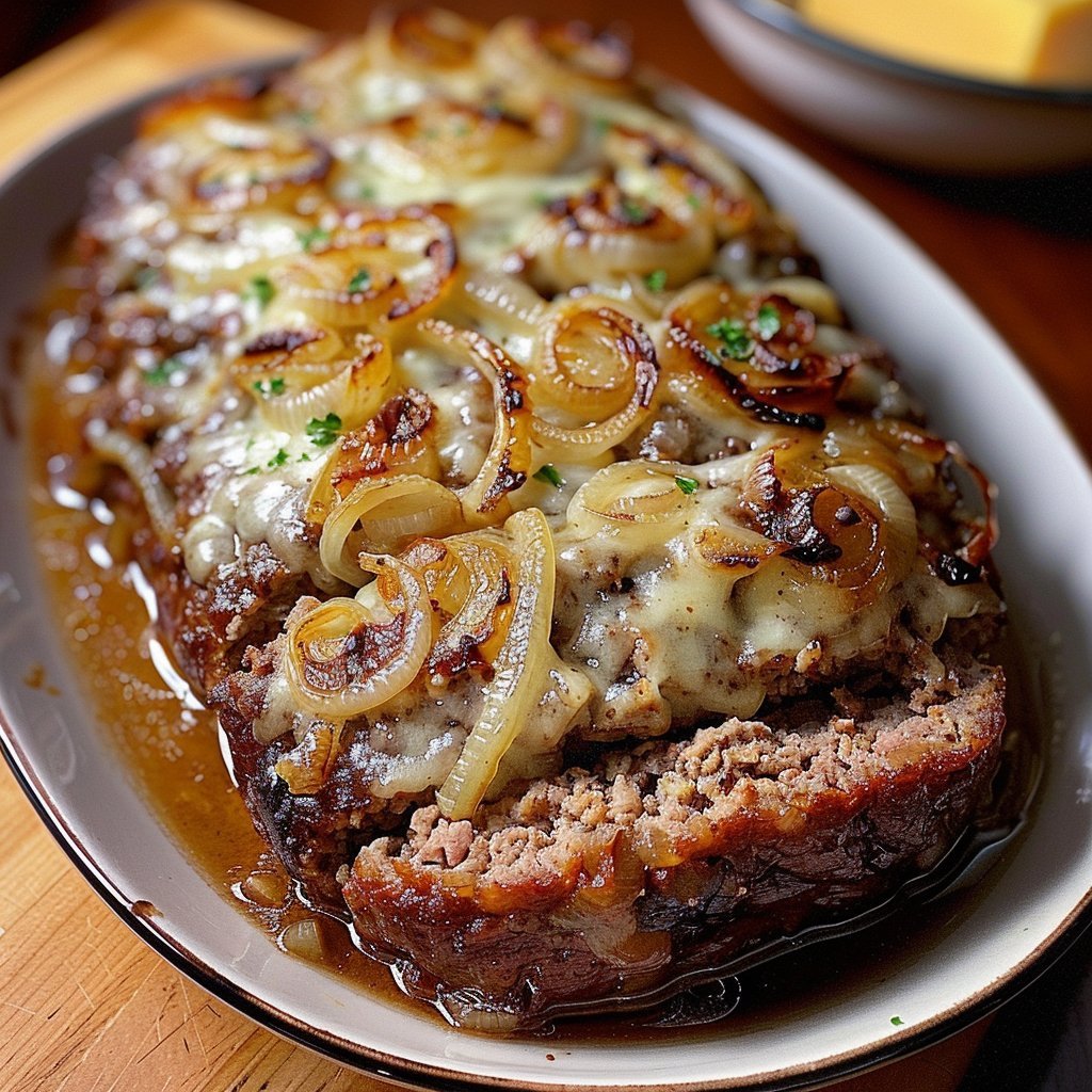 Crockpot French Onion Beefloaf