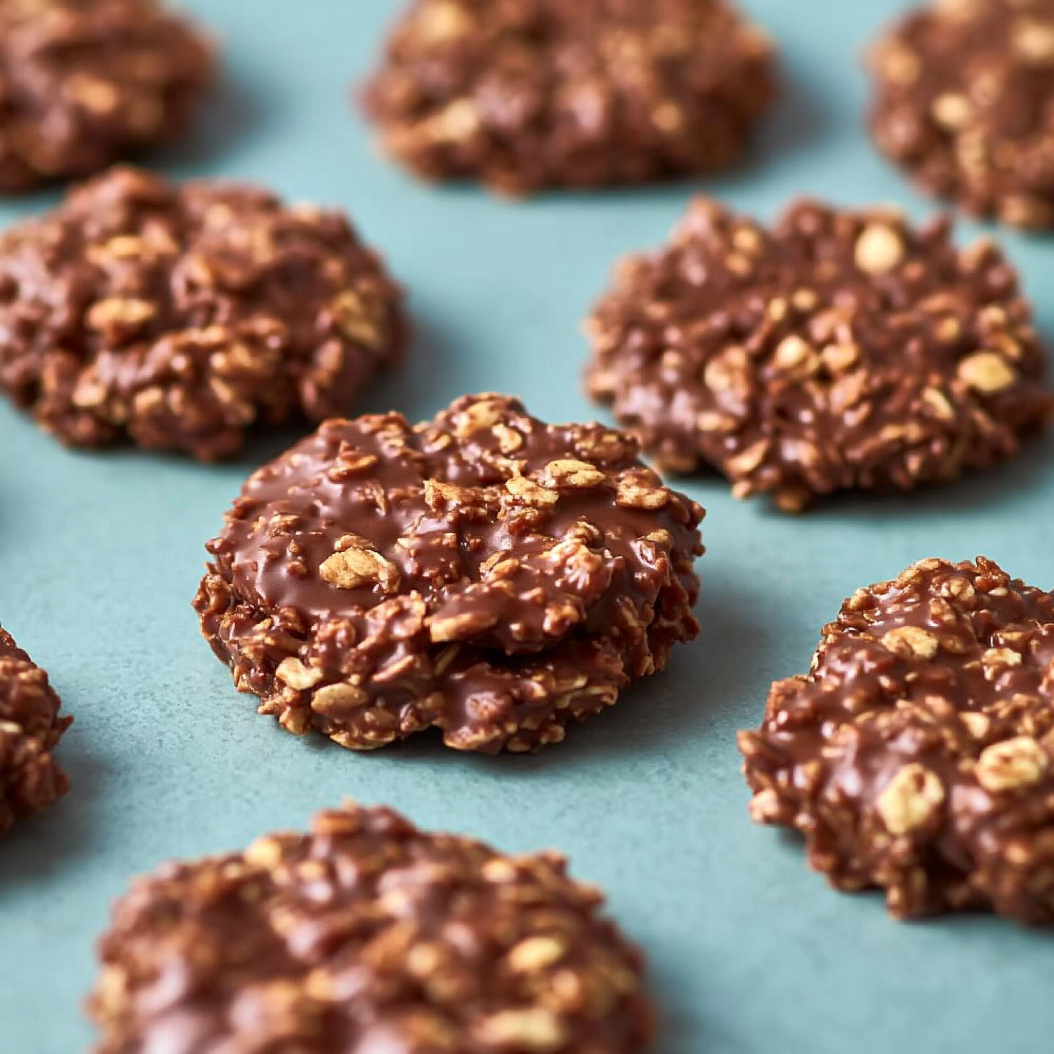 No-Bake Chocolate Peanut Butter Oatmeal Cookies