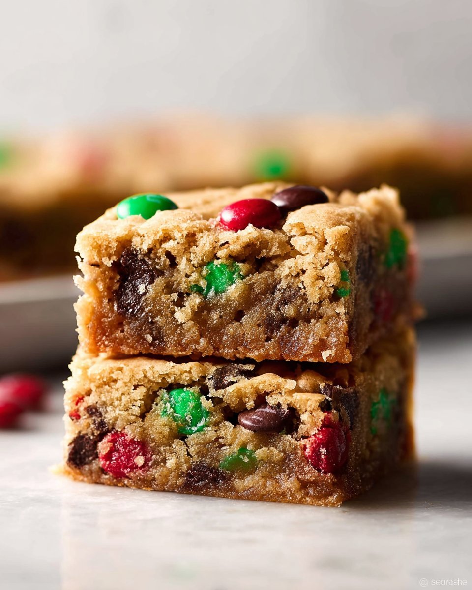 M&M Chocolate Chip Bars