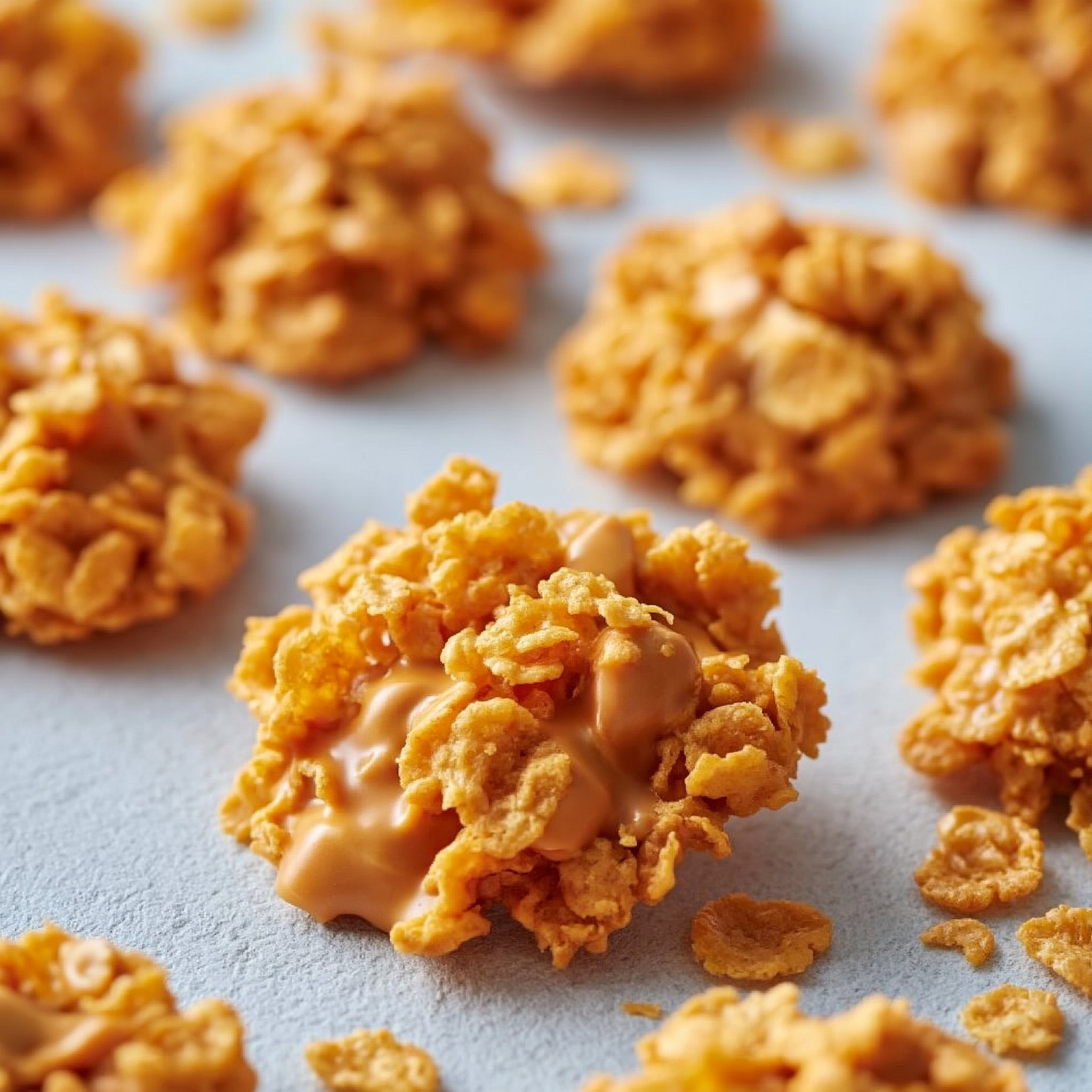 No-Bake Peanut Butter Cornflake Cookies